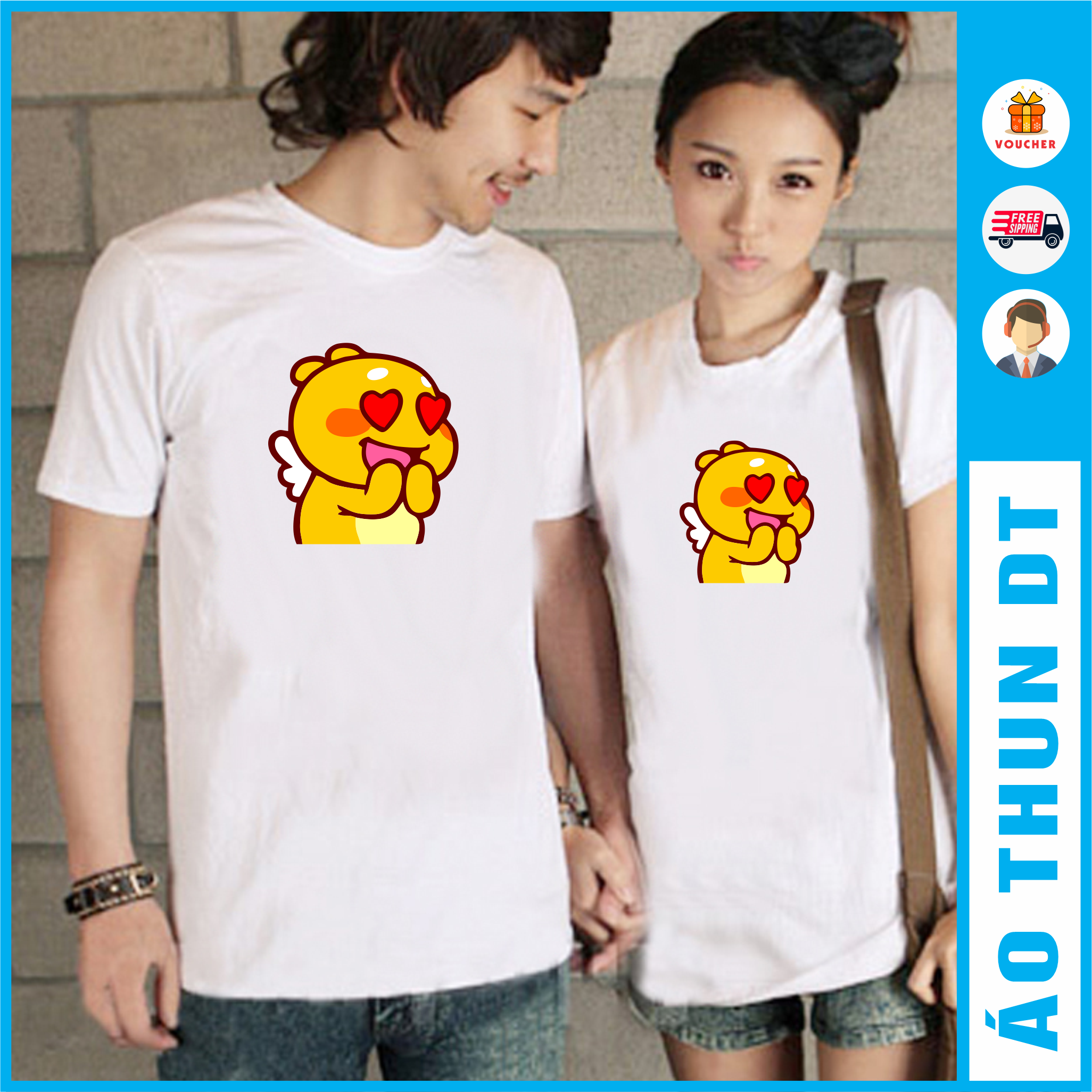 Áo thun nam nữ in hình STICKER