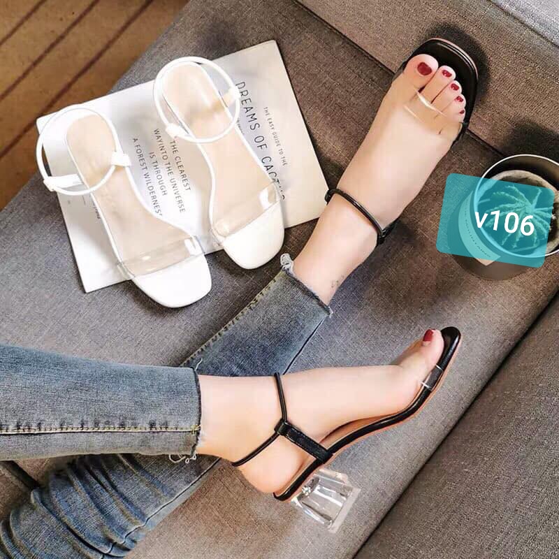 Giày xăng đan nữ quai trong gót trong 5 phân size 33 34 đến 40 41 42 4344