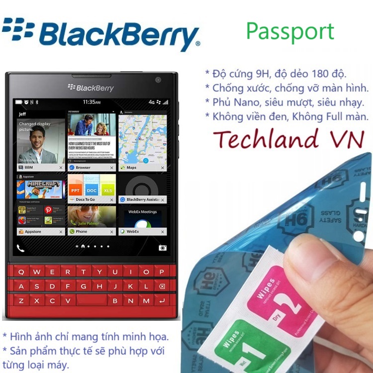 Cường Lực Phủ Nano Blackberry Passport - Trong Suốt, Không Full Màn, Không Viền Đen