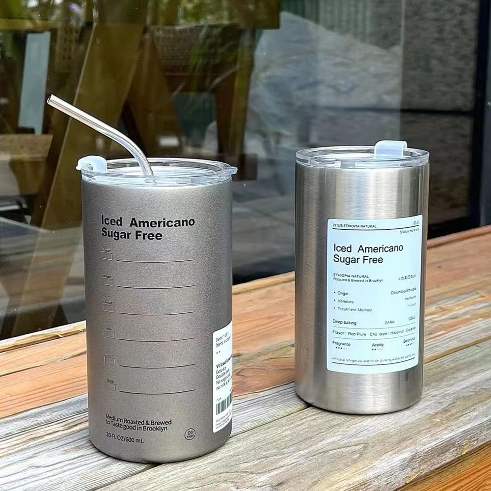 Ly giữ nhiệt iced americano 600ml có ống hút