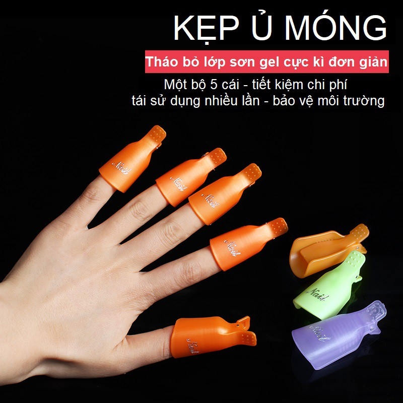 Set 5 cái kẹp ủ móng tháo gel - BYH103