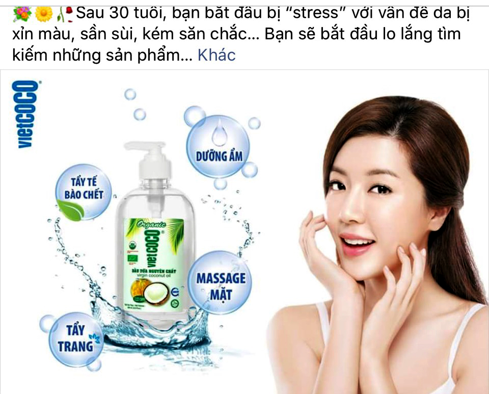 Dầu Dừa Tinh Khiết Vietcoco 50ml - Chai Xịt - Dùng Dưỡng Tóc