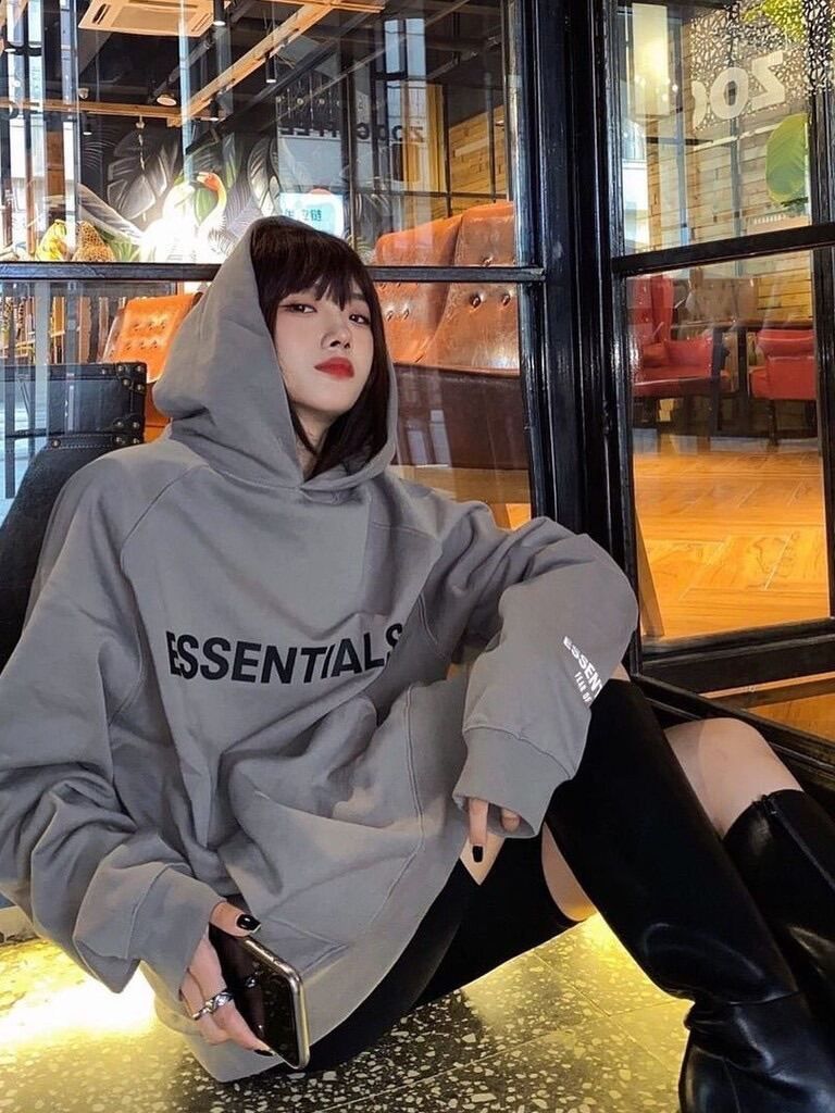 Áo Khoác Hoodie Nỉ Có Mũ Form Rộng ESSENTIALS Nhiều Màu Unisex Nam Nữ Ulzzang
