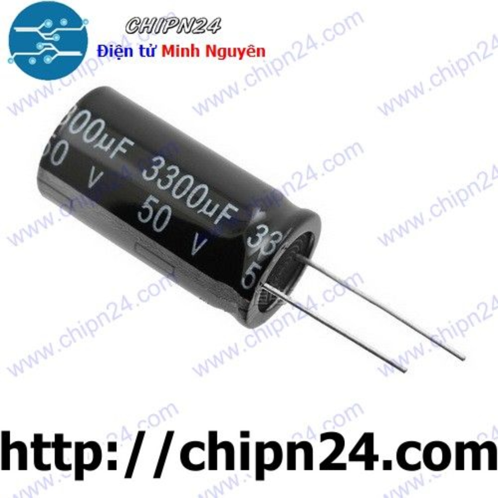 [3 con] (G38.4) Tụ hóa 3,300uF 50V (18x35mm) (3300uF 50V)