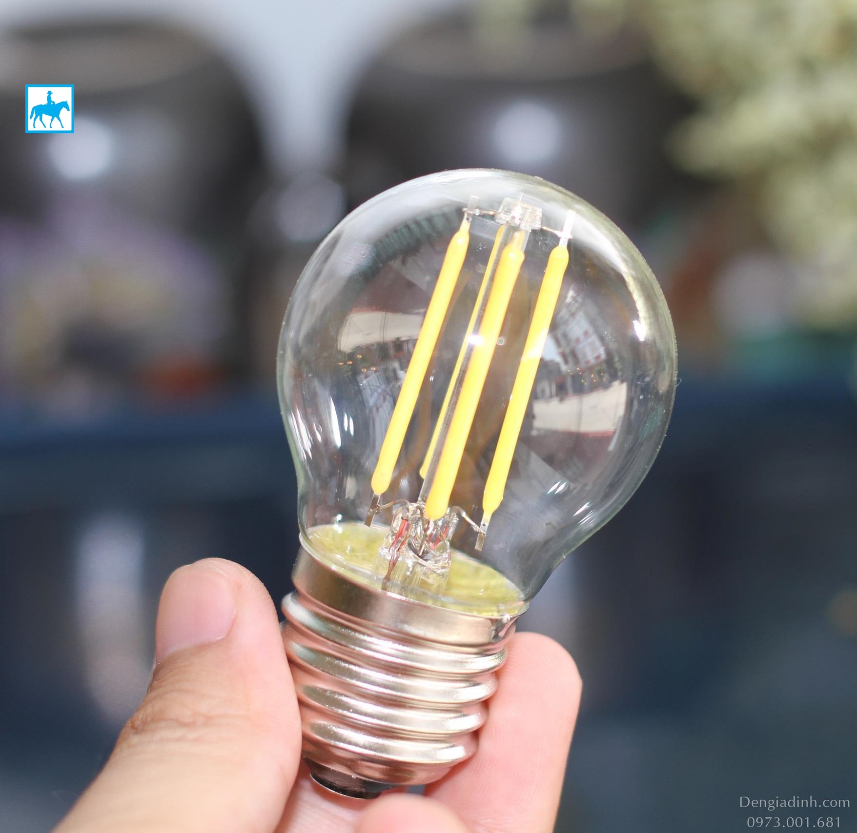 Bóng Đèn Tròn trang trí Edison Vintage G45 E27 2W