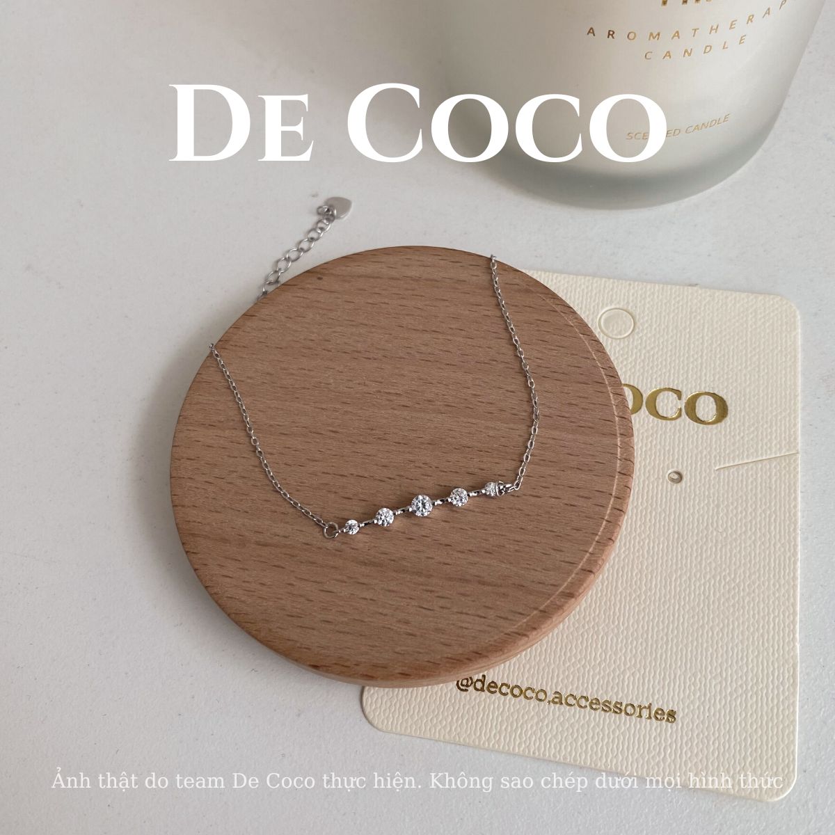 Vòng tay bạc 925 đính đá Hazel De Coco