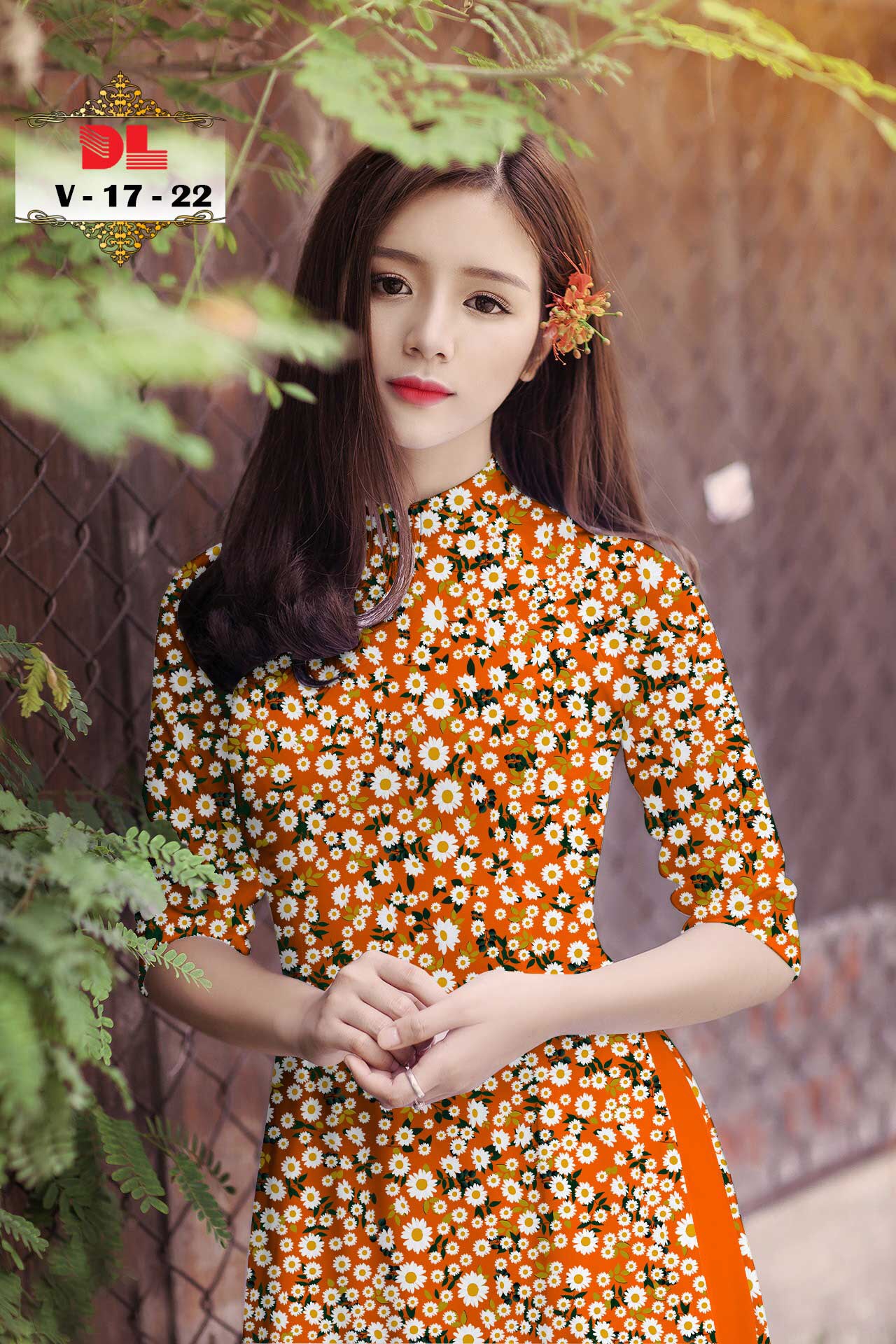 [HCM]Vải áo dài hoa cúc