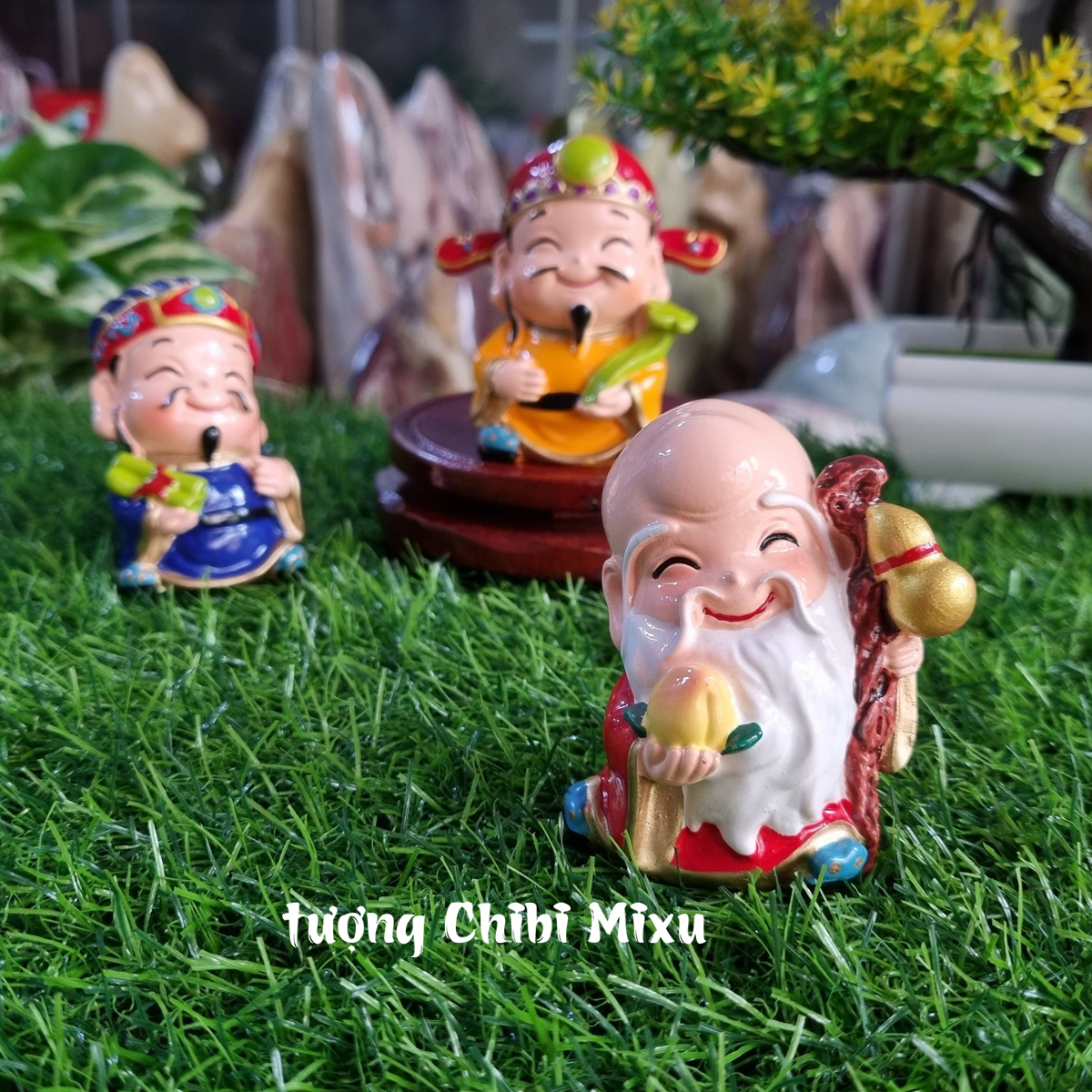 Bộ 03 tượng Tam Đa Phúc Lộc Thọ size 7cm