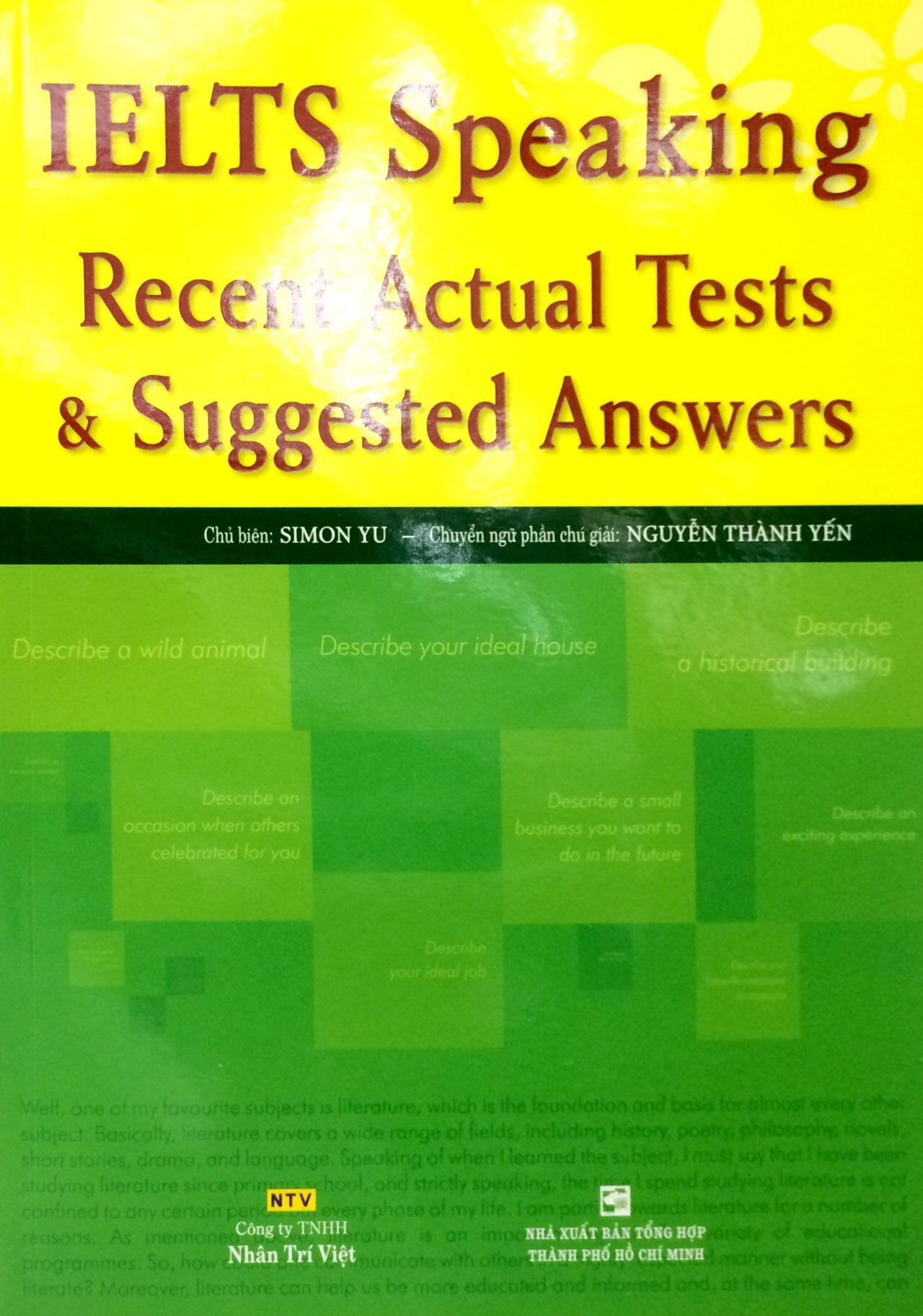 Fahasa - IELTS Speaking Recent Actual Tests & Suggested Answers