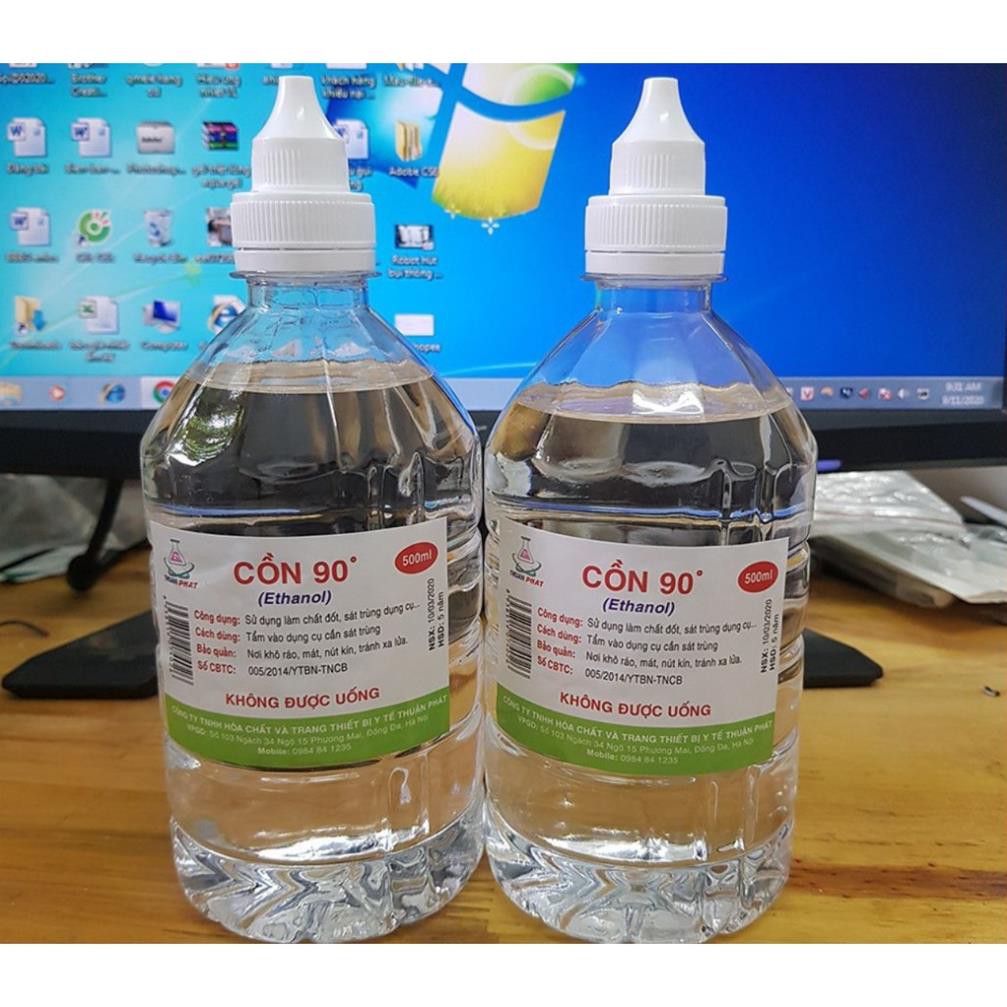 Cồn y tế 70 độ, cồn 90 độ dùng lau vết thương