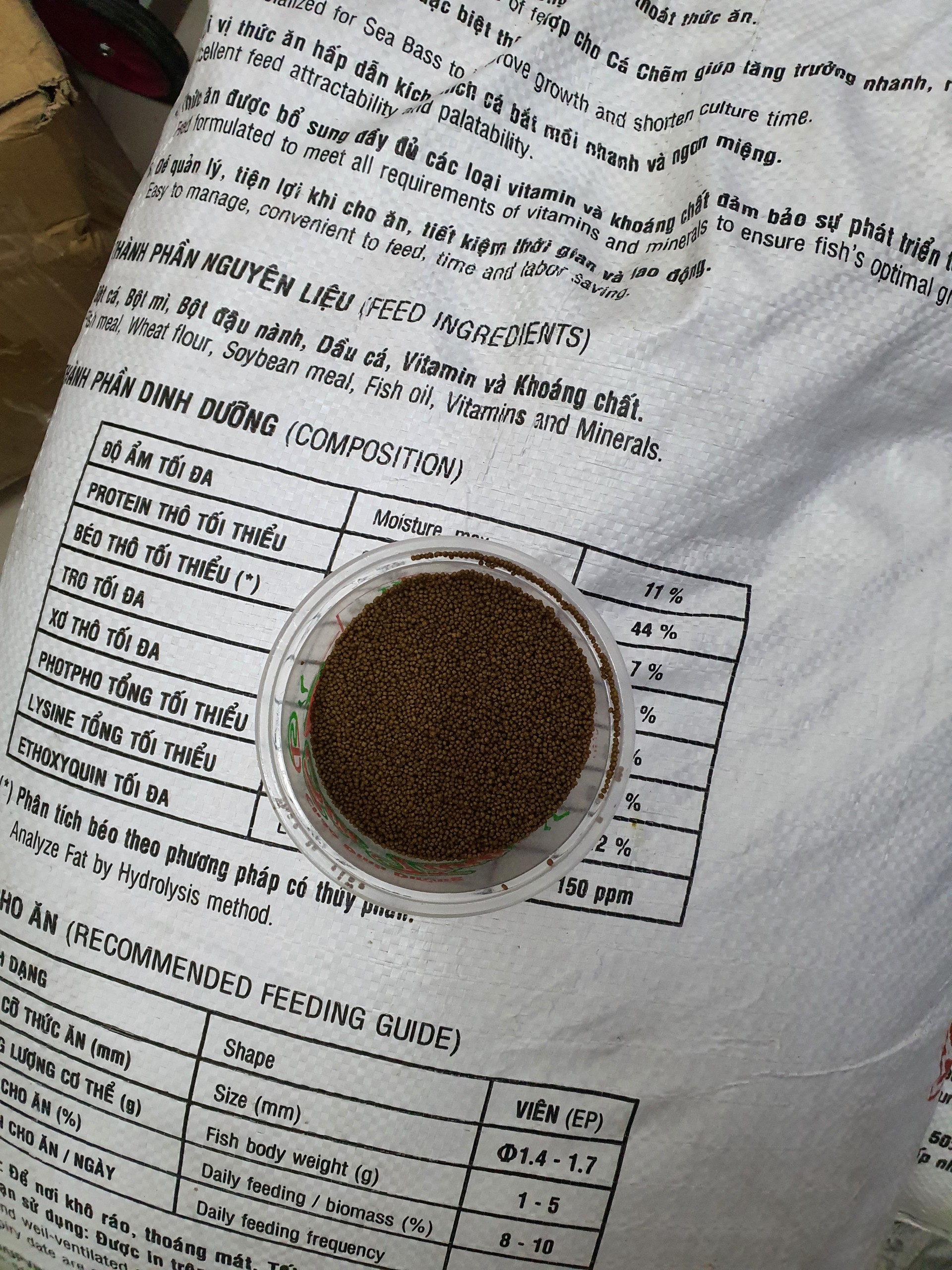 Thức ăn cho lươn UP 1li 1kg