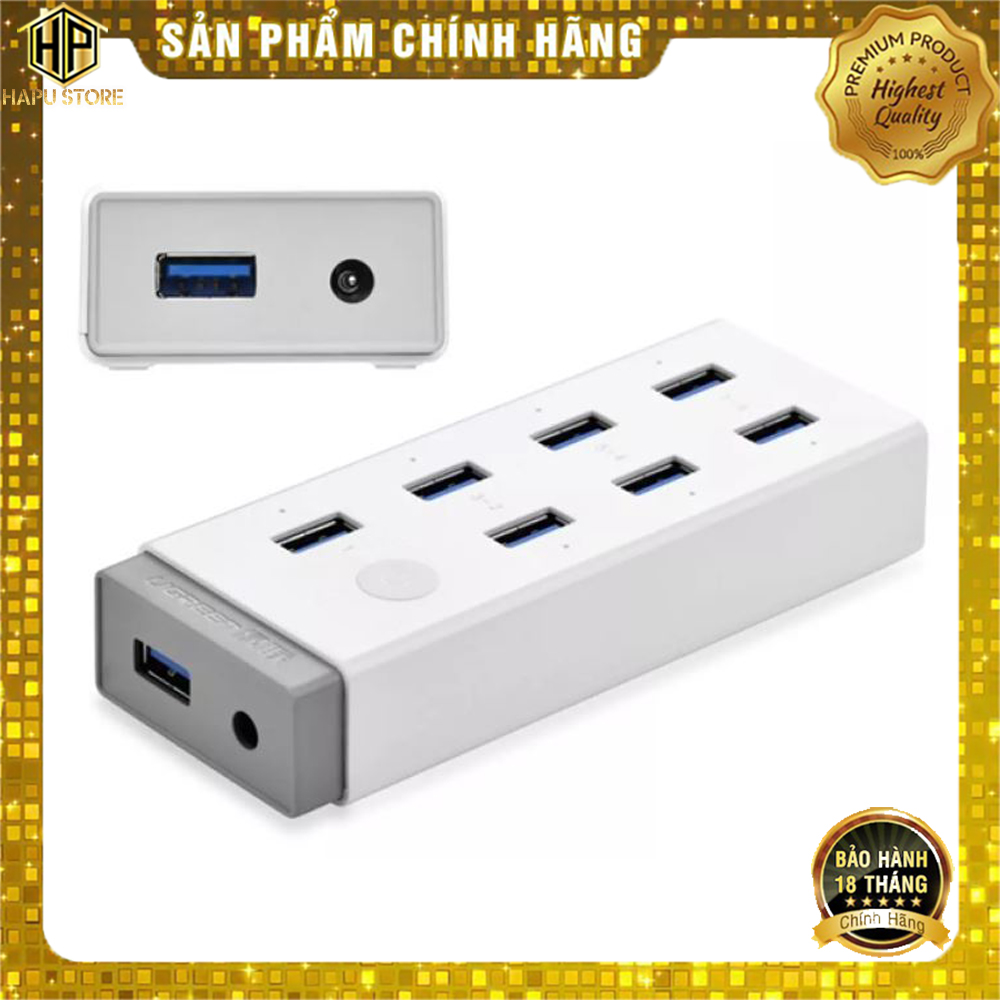 Hub đa chức năng Ugreen 20297 10 cổng USB 3.0 kèm sạc điện thoại máy tính bảng...