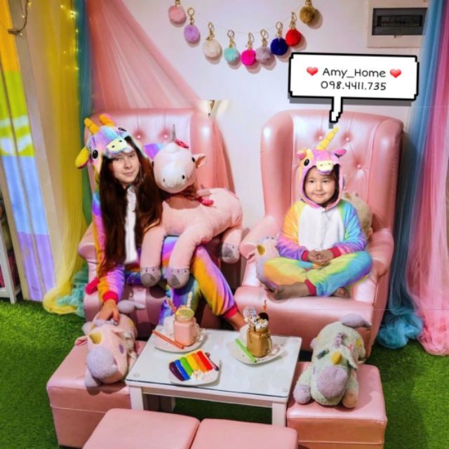 Bộ Đồ Thú Unicorn Rainbow (Kỳ Lân Cầu Vồng)