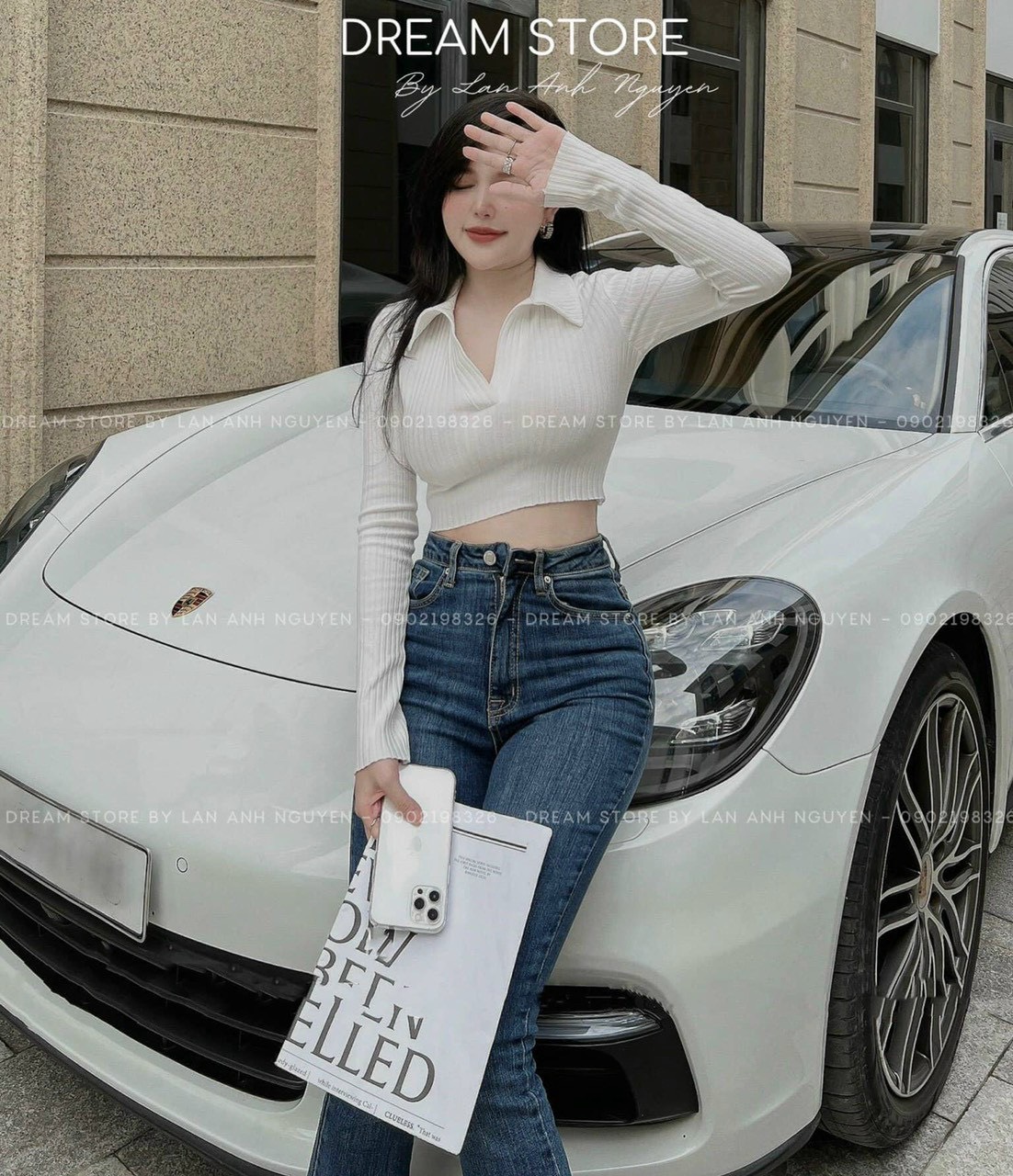 ÁO THUN GÂN LEN CỔ BẺ 3 MÀU mini one shop