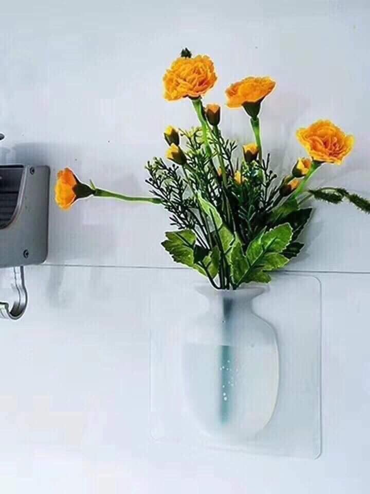 Bình Hoa Silicon Dán Tường Trang Trí