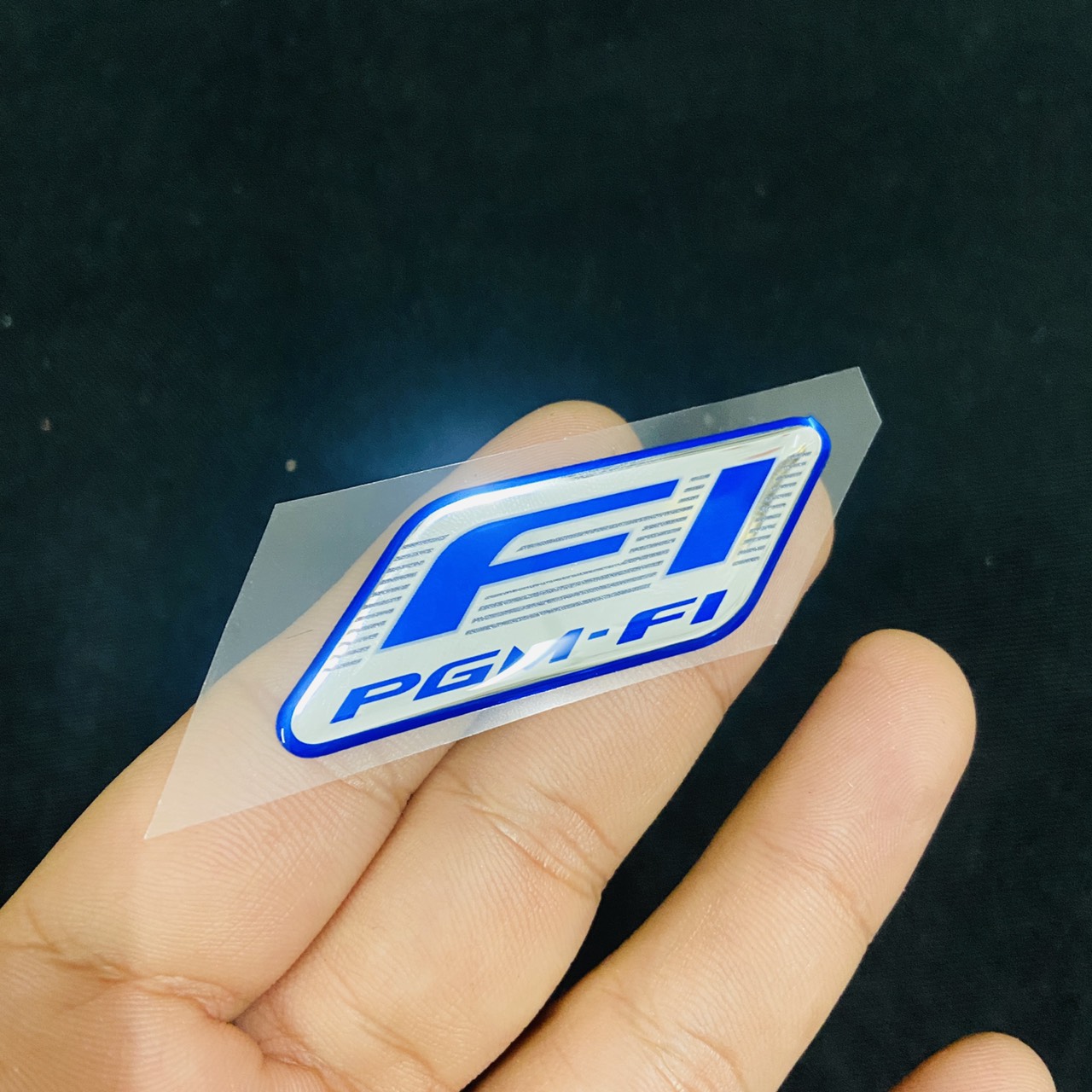 [TEM ZIN] Tem PGM-FI NHỰA DẺO DÁN XE MÁY CAO CẤP (MÀU XANH DƯƠNG)