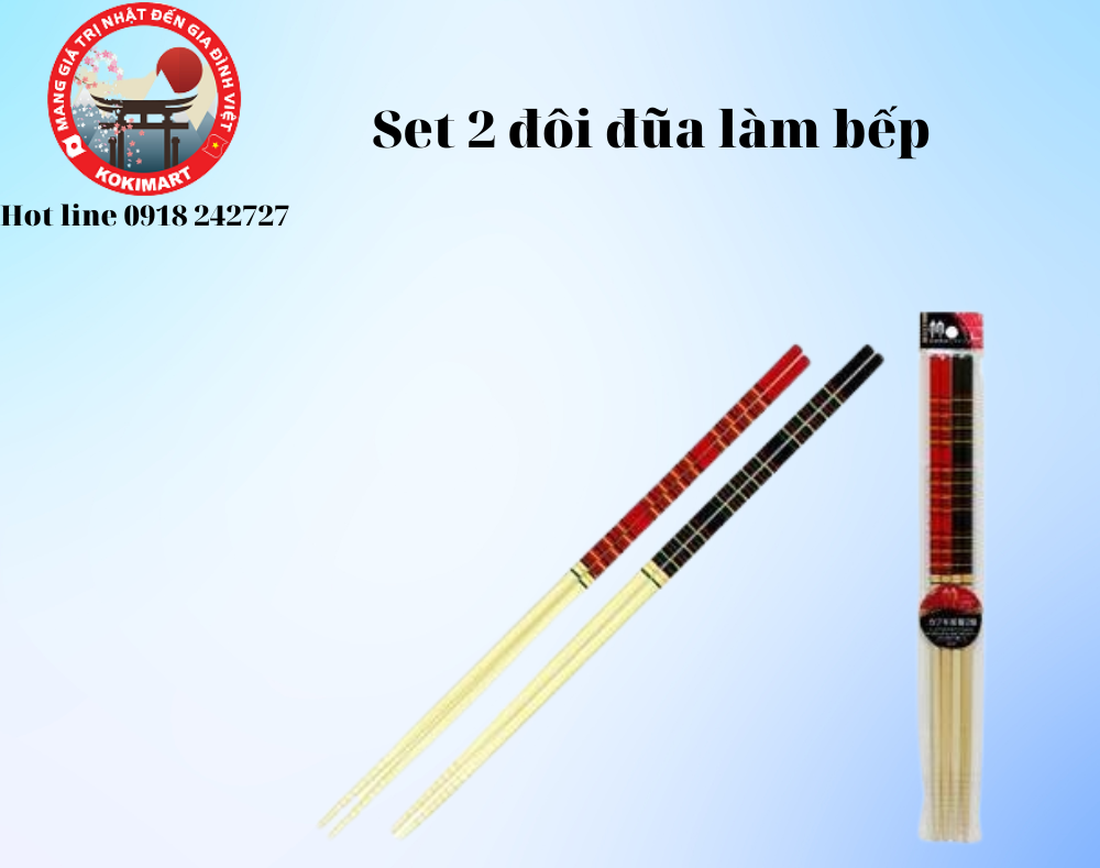 Set 2 đôi đũa làm bếp
