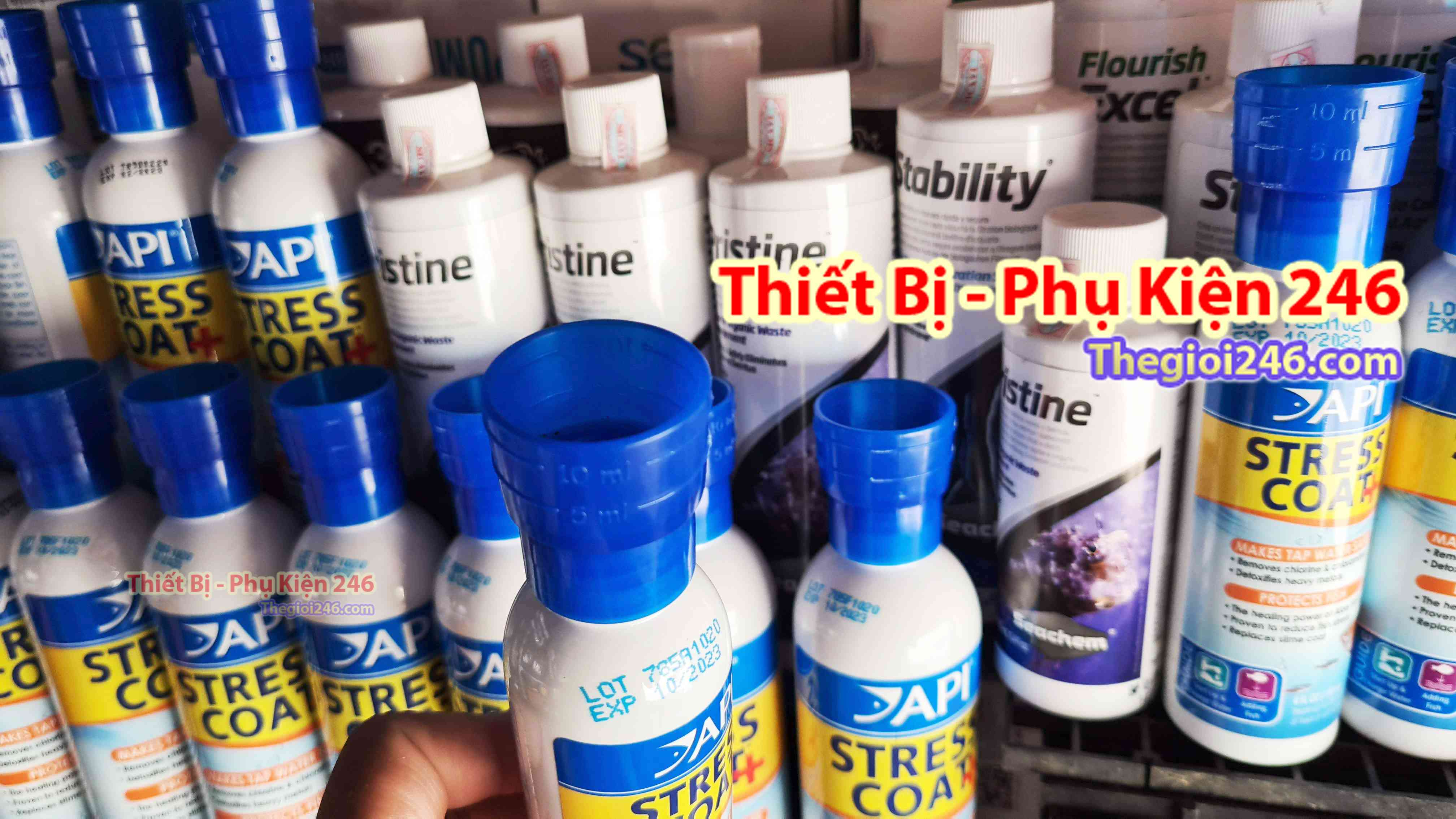 api stress coat 118ml -(giúp khử Chlorine,Chloramine và kim loại nặng) dưỡng thương cá