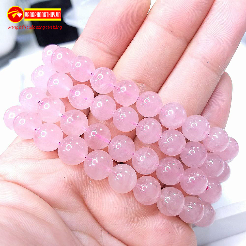 Vòng  Tay Đá Thạch Anh Hồng - KIOJ