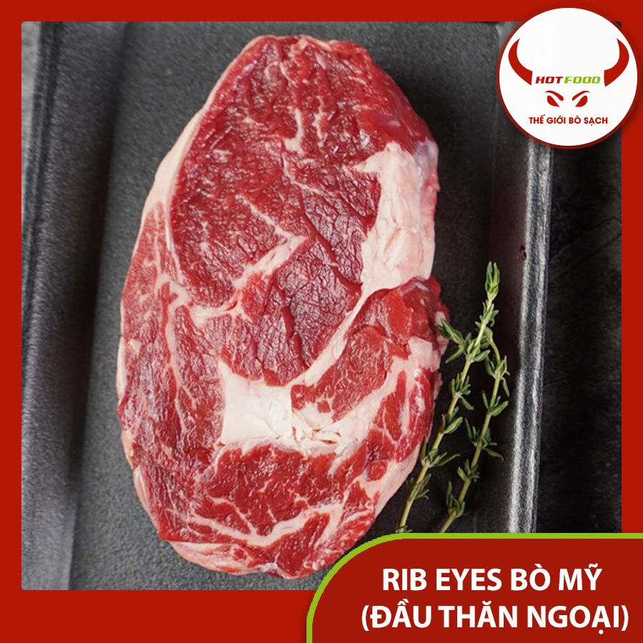 Ribeye Bò Mỹ Steak - Đầu Thăn ngoại Bò Mỹ - Beefsteak- 500g