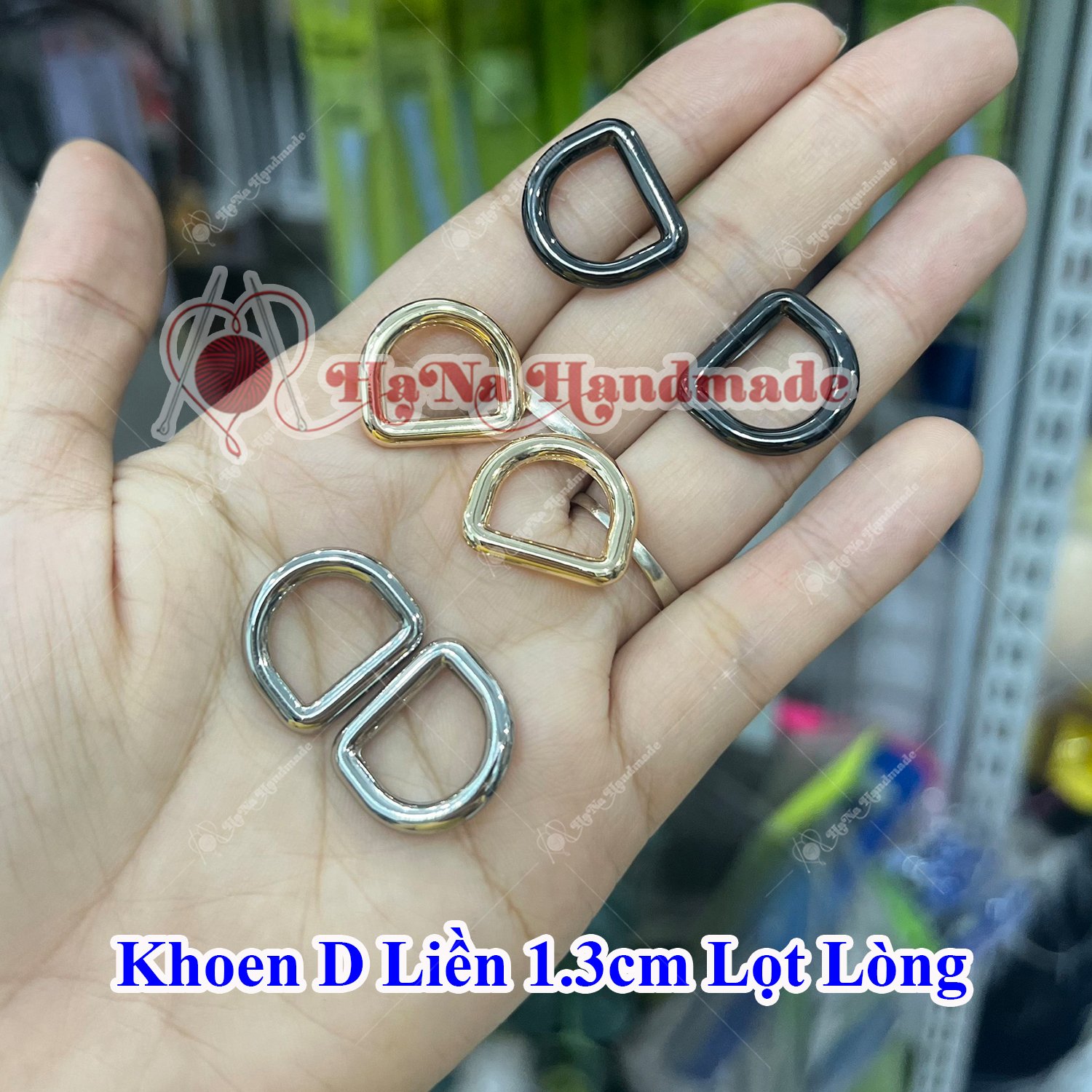 Khoen D liền lọt lòng 1.3cm làm túi xách