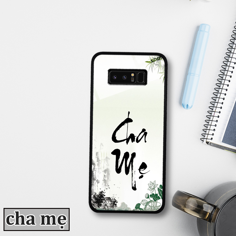 Ốp lưng Samsung Galaxy Note 8 in 3D chữ thư pháp