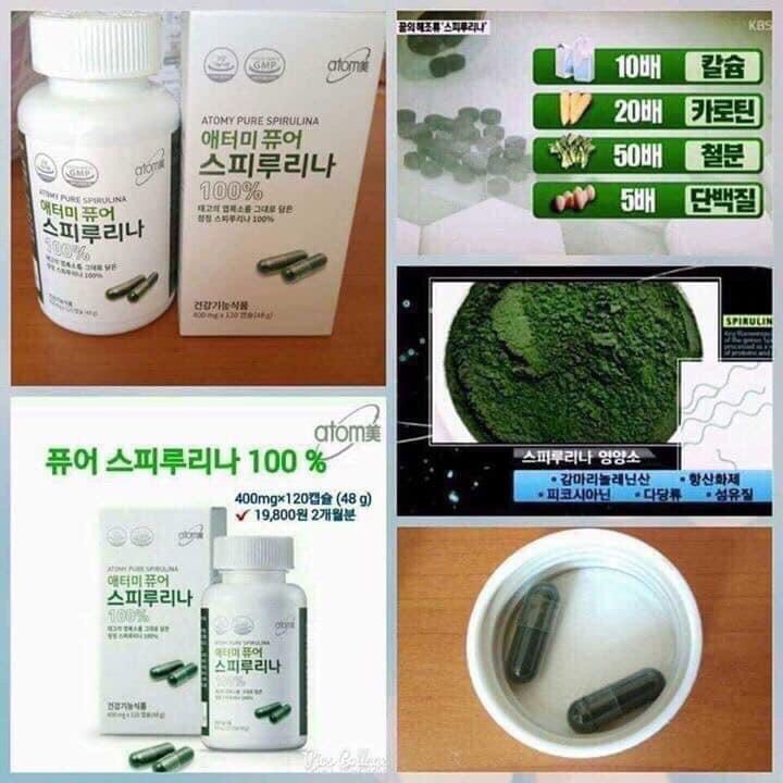 [HCM]TẢO XOẮN ATOMY PURE SPIRULINA