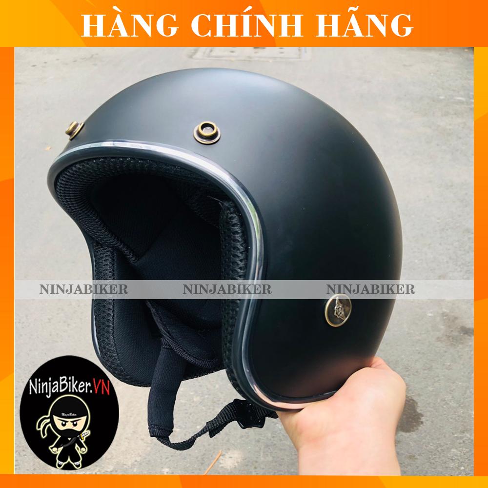 Nón bảo hiểm 3/4 NTMAX đen nhám full