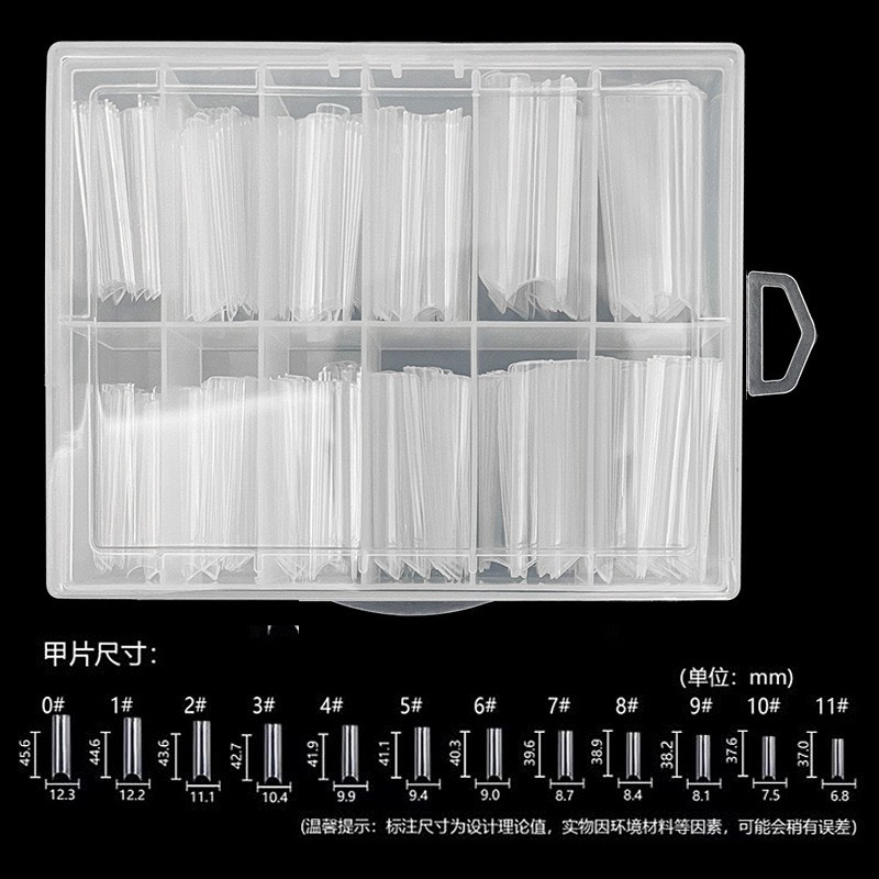 Móng úp siêu dài hộp 240 móng (4.5cm-6cm), móng úp form nhọn, form thang, form vuông, tip tre, tip thang