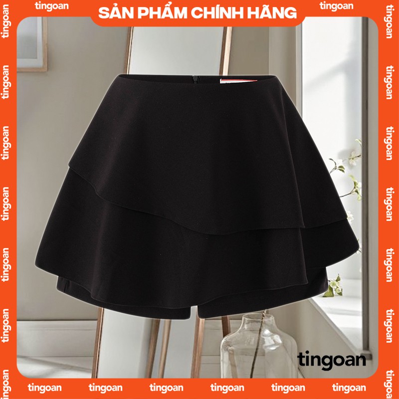 TINGOAN® - Quần Váy Cạp Cao Bèo 2 Tầng Chống Nhăn Đen Tầng HAZE SKORT/BL PHIÊN BẢN MỚI T6/2024