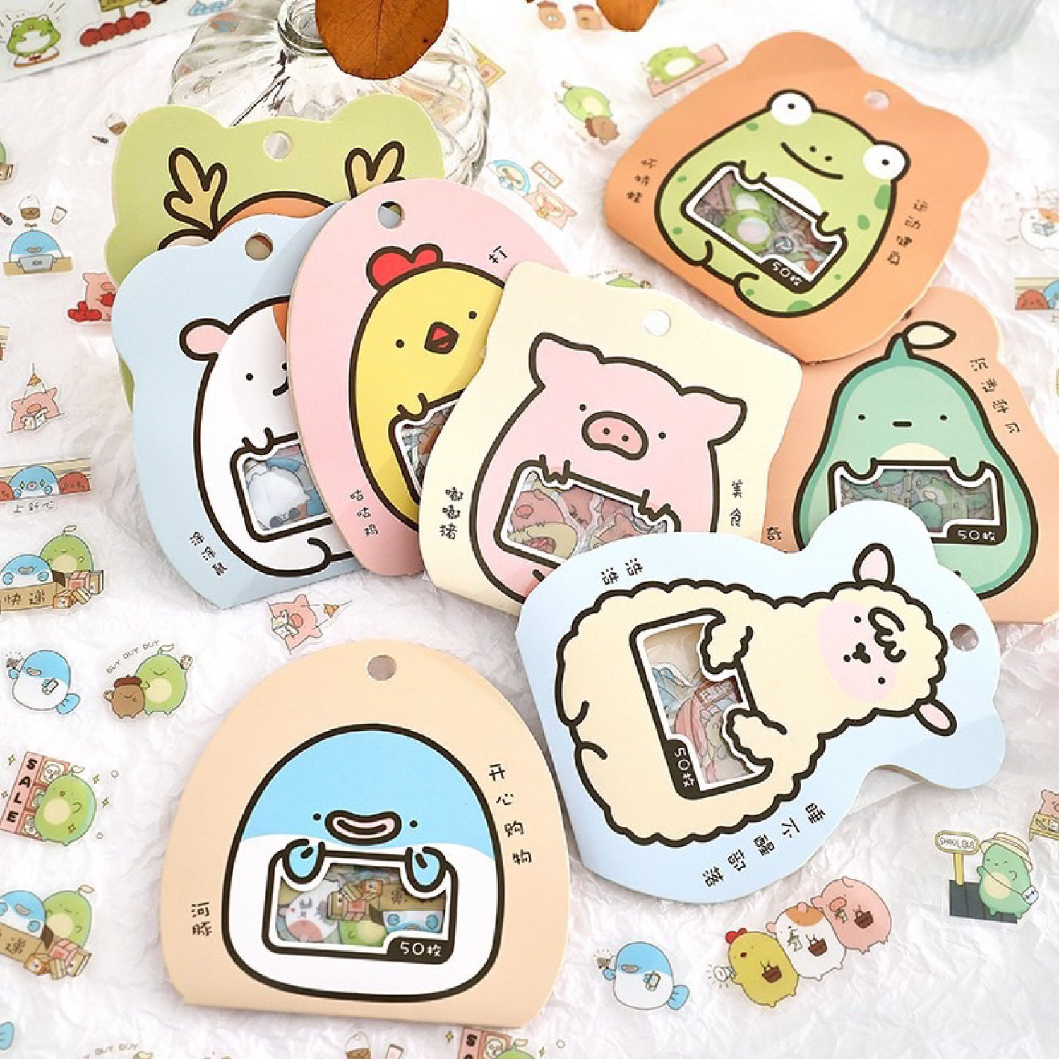 Gói 50 Hình Dán Sticker Molang Phiên Bản Mới Siêu Xinh