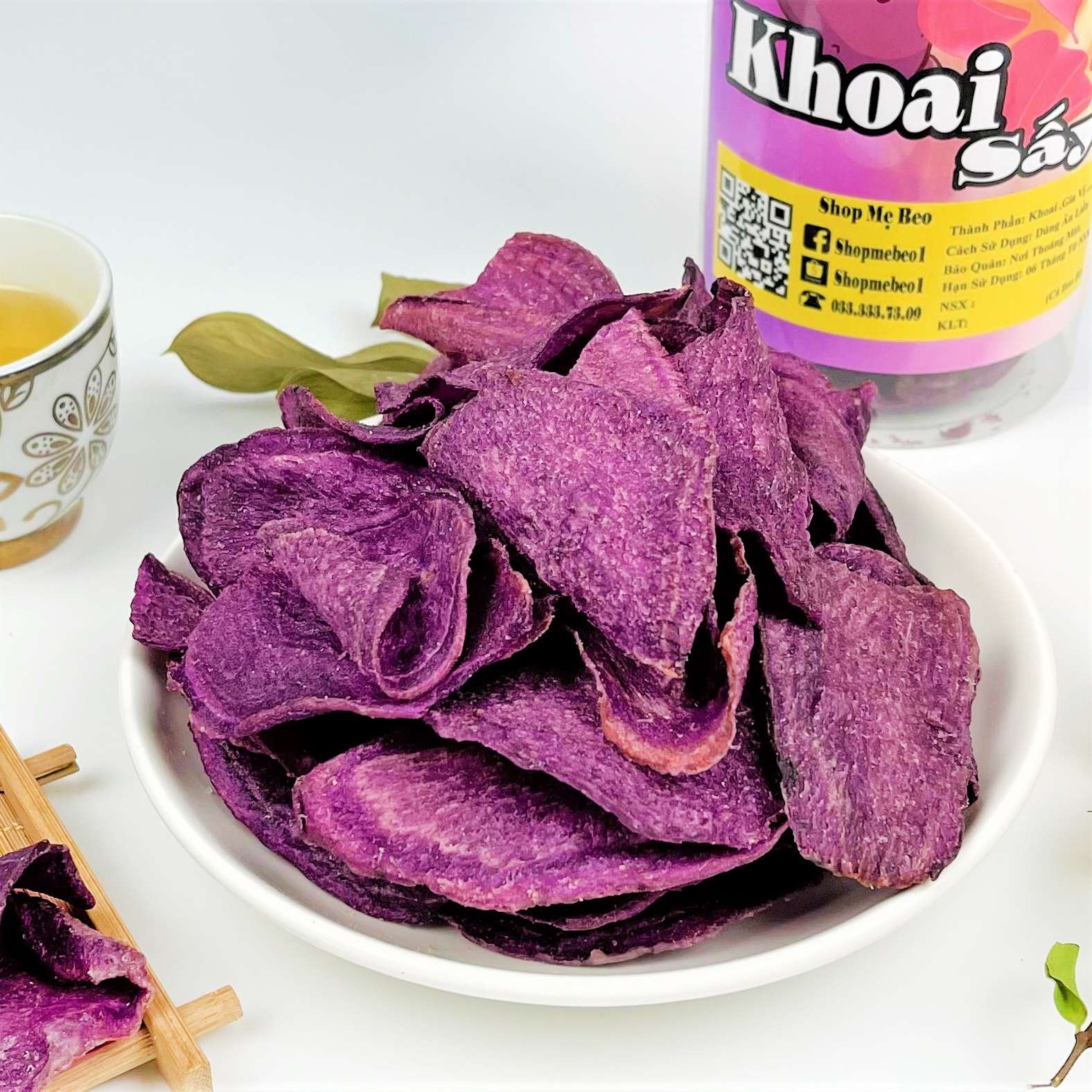 [ HOÀN TIỀN 10% ]500Gr Khoai Lang Tím Sấy Mật Giòn Tan