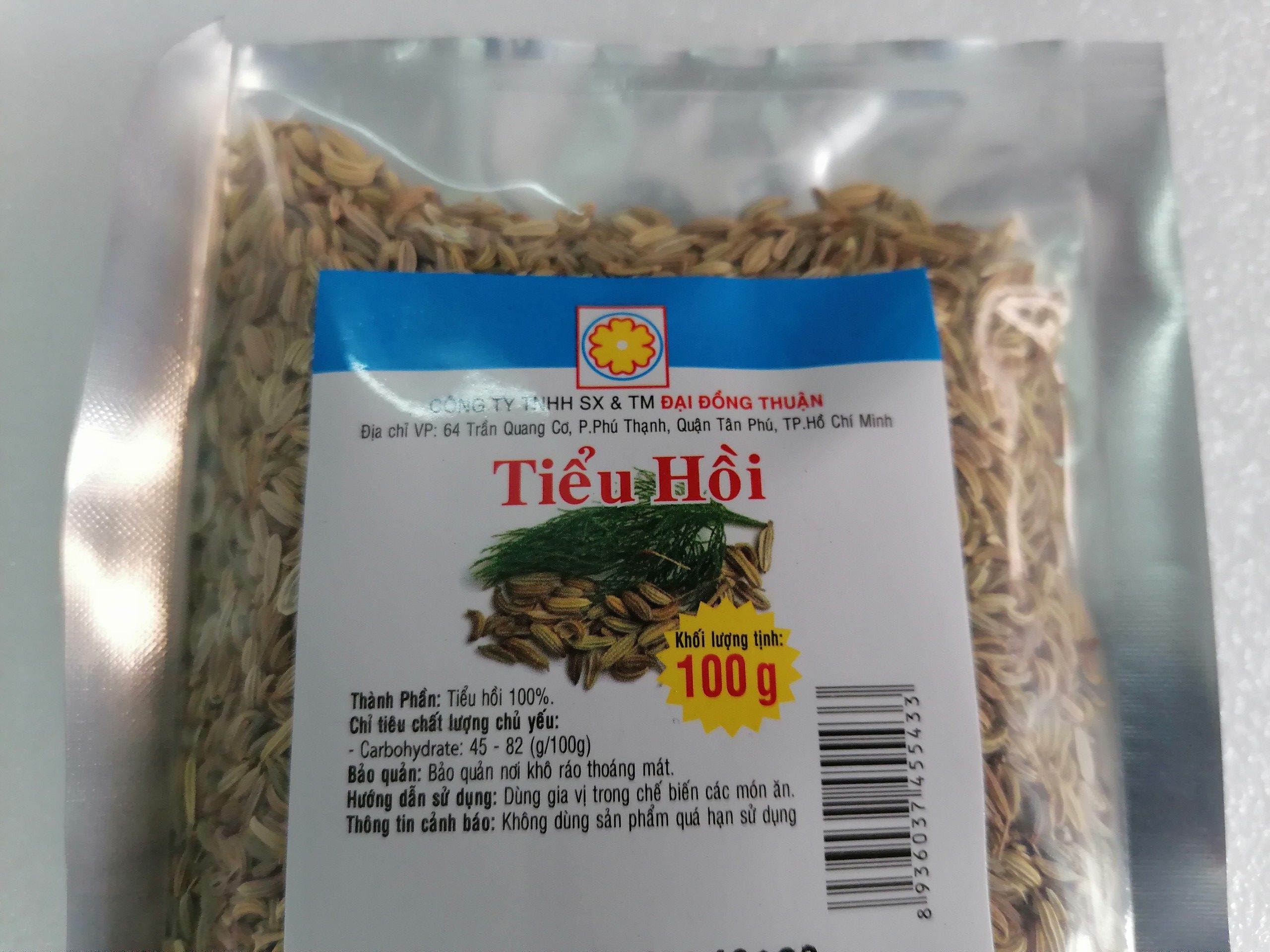 [100g] Hạt tiểu hồi ĐẠI ĐỒNG THUẬN Fennel Seeds (ddt-hk)
