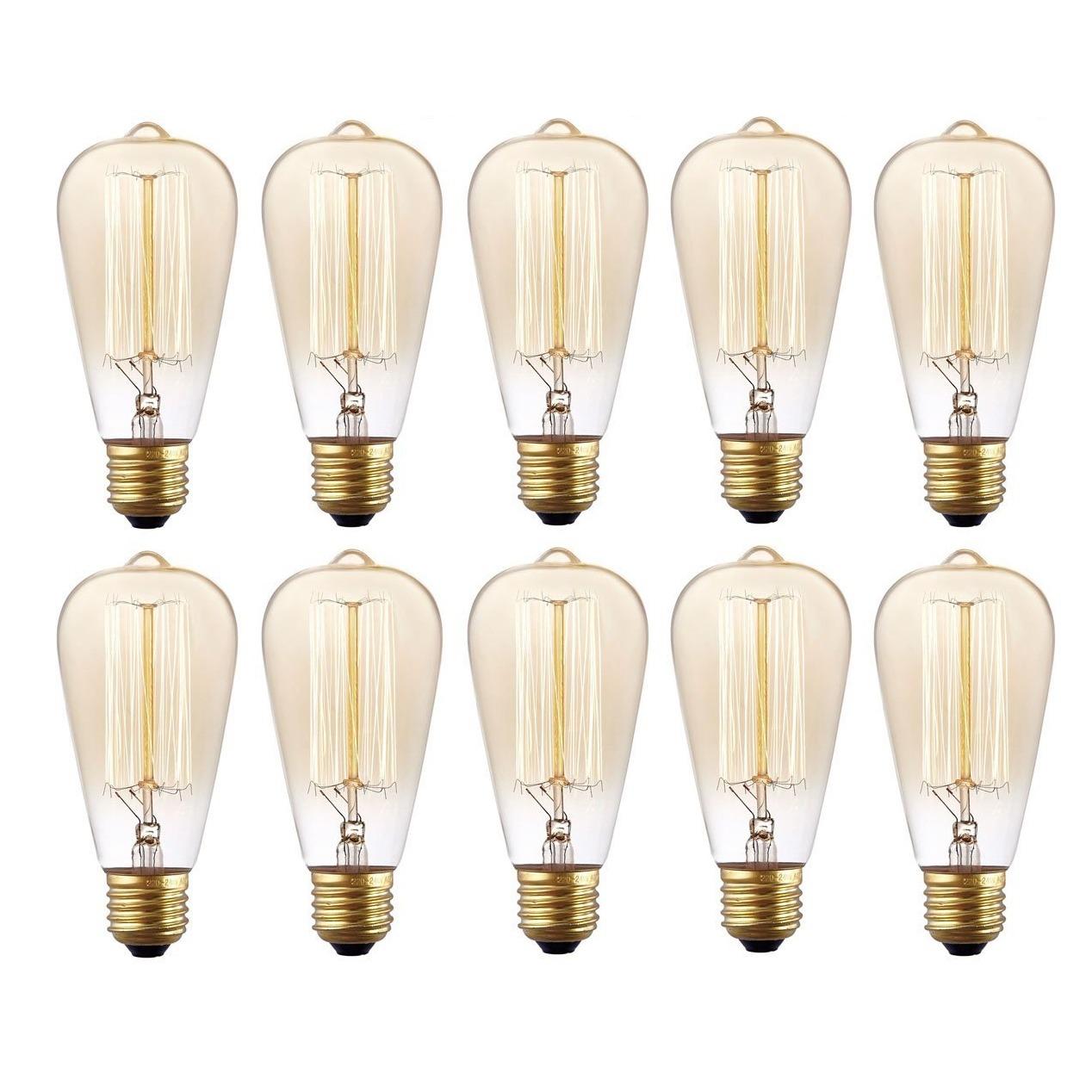Bóng đèn Vintage Edison ST64 4W E27 kiểu đèn LED sợi đốt cổ điển