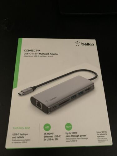 [Chính hãng] Hub chuyển Belkin USB-C 4 in 1 Multiport Adapter 100W