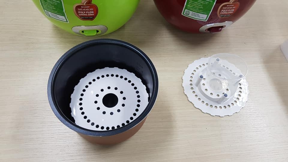 Nồi Cơm Điện Qủa Táo Cao Cấp Sharp KS-A08V-RD (Màu đỏ)