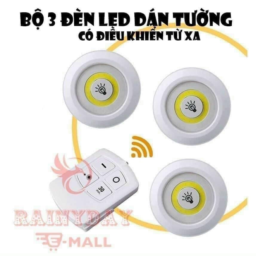 Set 3 đèn led có điều khiển, có chế độ hẹn giờ