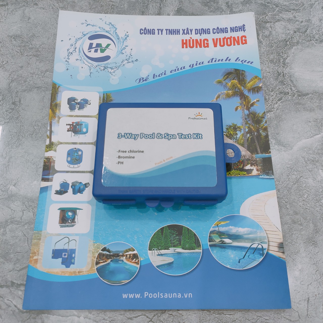 Bộ Test Nước Hồ Bơi - Bộ test Clo,PH nước hồ bơi