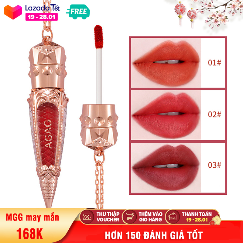Son kem lì bền màu dưỡng ẩm AGAG son lì có dưỡng son môi sang chảnh son nội địa Trung son môi dành cho học sinh IW-SM283