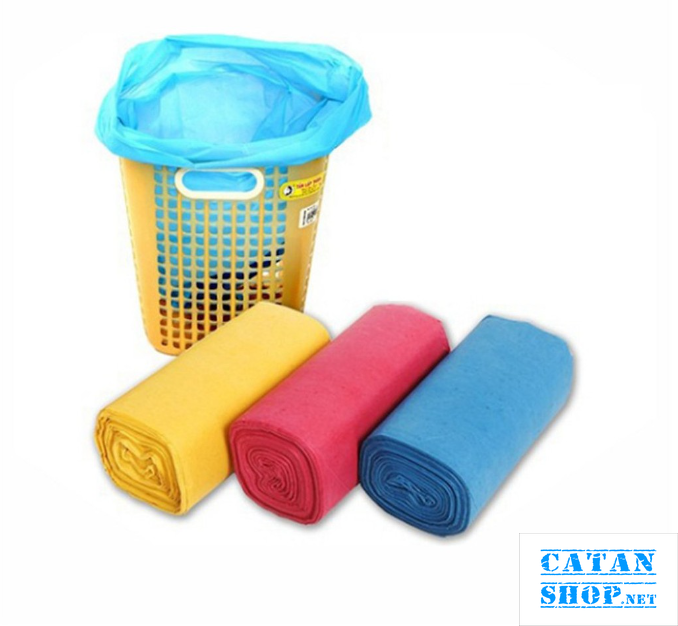 3-piece set of colored garbage bag combo 55x65cm mid-size biodeless garbage bag sack combo