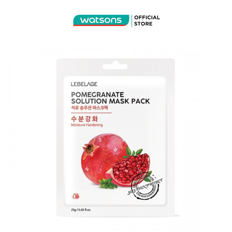 [MUA 2 GIẢM 25%] Mặt Nạ Lebelage Pomegranate Solution Mask Pack Moisture Hardening Chiết Xuất Từ Lựu 25g