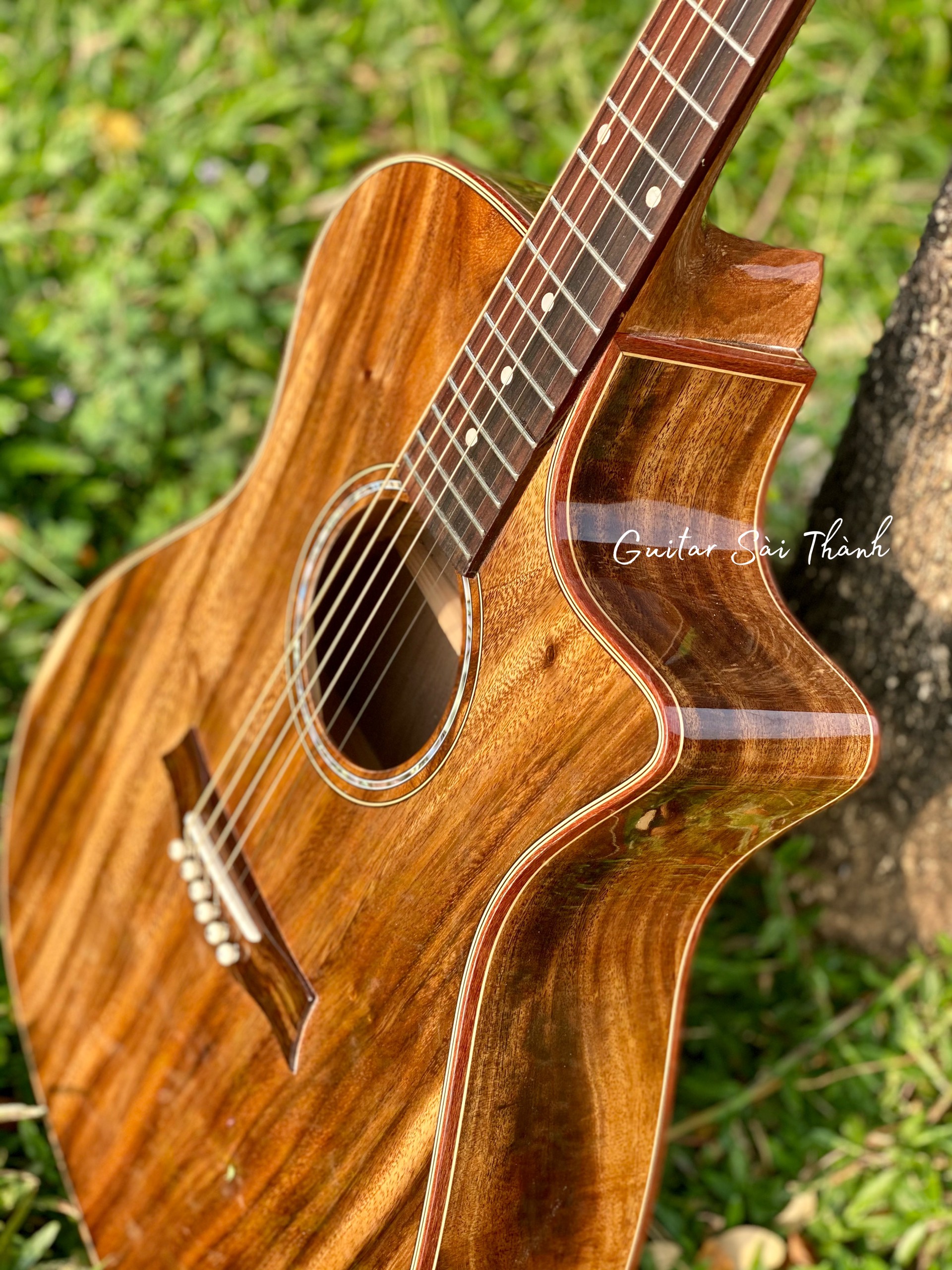 (Miễn Phí Ship) Đàn guitar acoustic FULL gỗ điệp kĩ