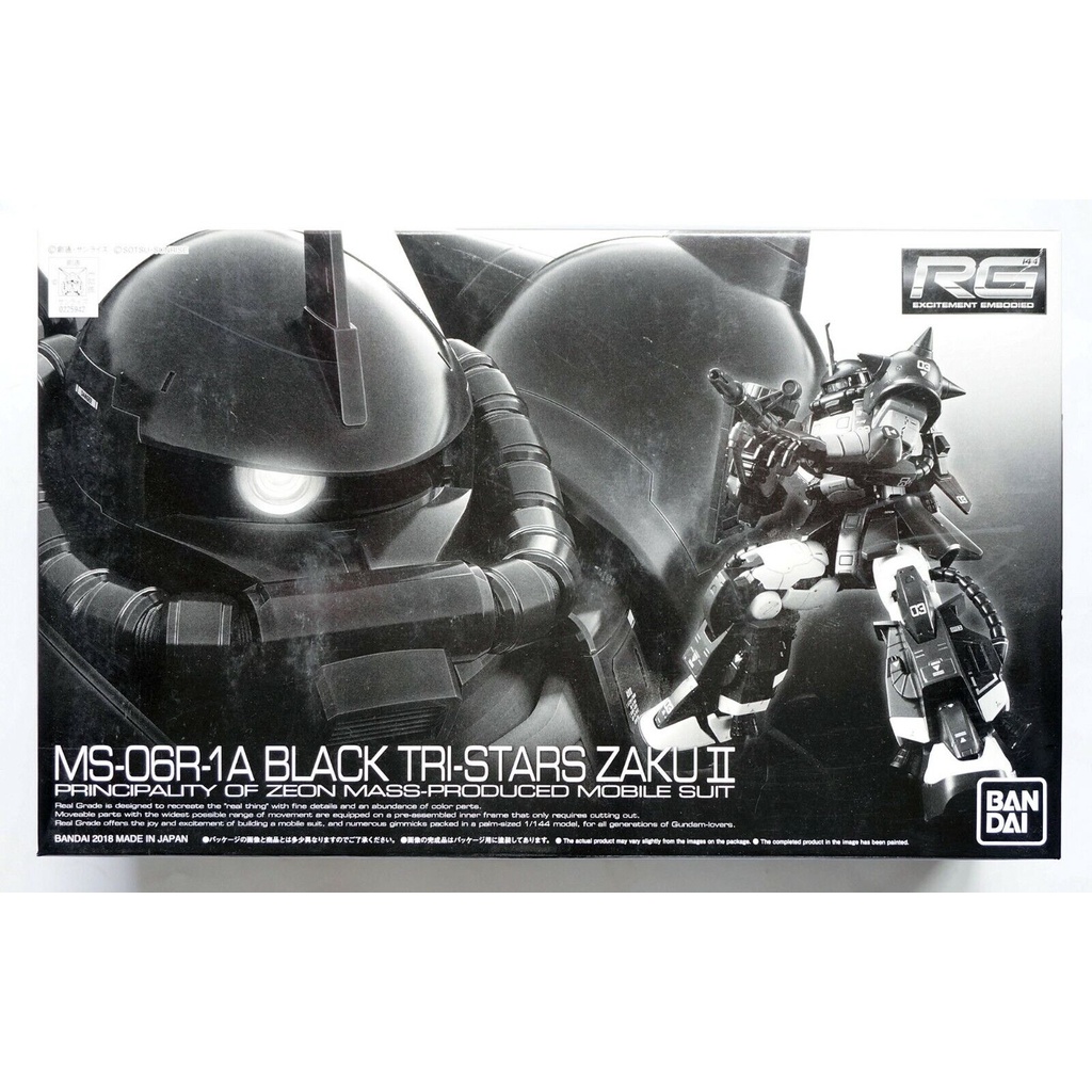 Mô hình lắp ráp rg ms-06r-1a black tri-stars zaku ii 4573102629258 bandai