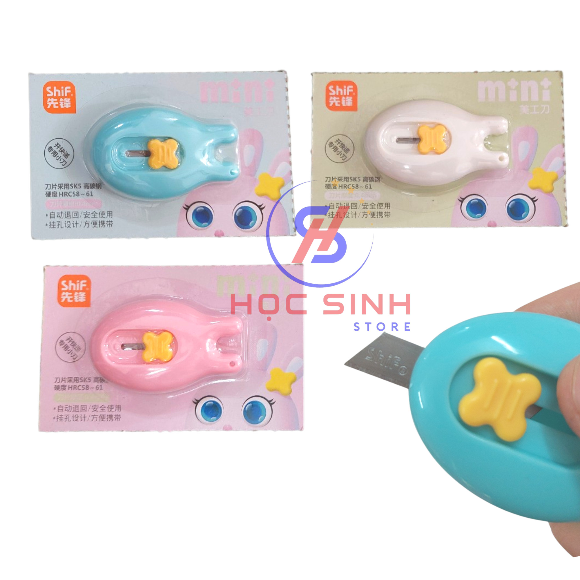 Dao Rọc, Cắt Giấy Mini Nhiều Mẫu Dễ Thương ( Giao Màu Ngẫu Nhiên )