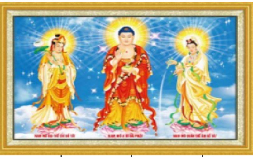 [HCM]Tranh thêu Tam thế Phật - LV3269