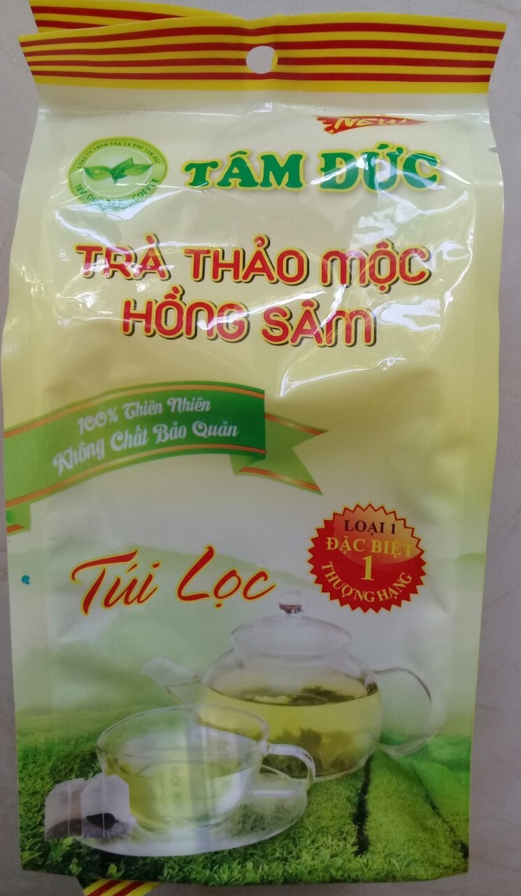 Trà Thảo Mộc Hồng Sâm Tâm Đức - túi lọc new