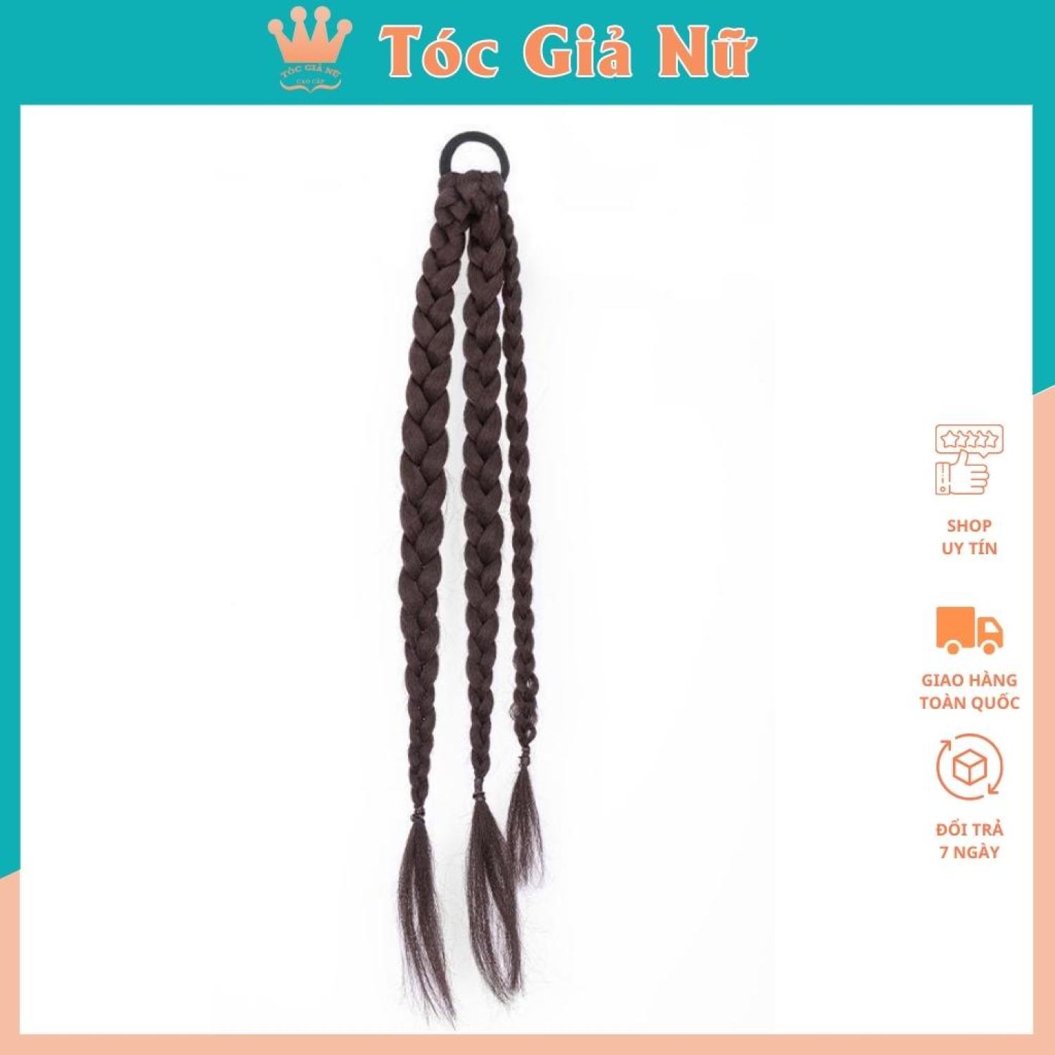 Tóc giả dây cột tóc con rít dai 60cm mẫu mới