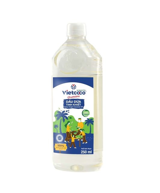 Dầu dừa tinh khiết Vietcoco chai Pet 250ml