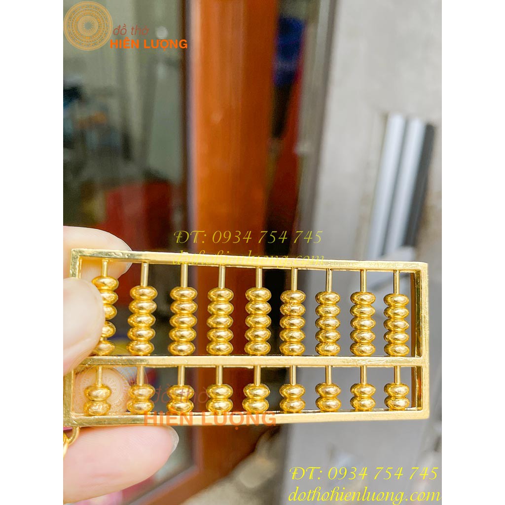Móc Khóa Bàn Tính Bằng Đồng Phong Thủy