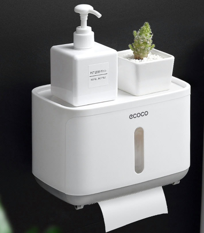 Hộp treo đựng giấy vệ sinh treo tường chống thấm Ecoco E1807